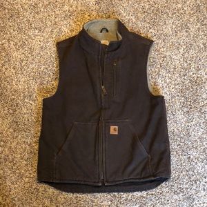 Carhartt Men's Duck Mock Neck Sherpa-Lined Vest V33